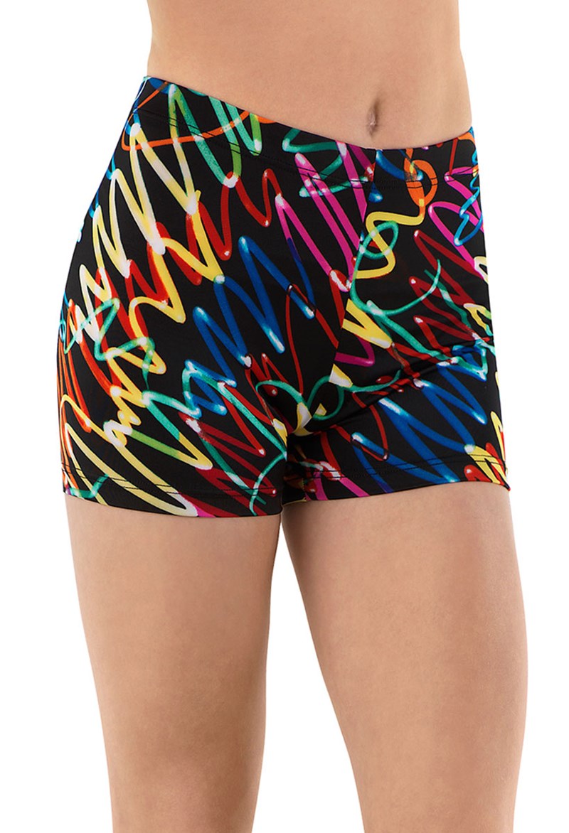 LED Glow Printed Shorts