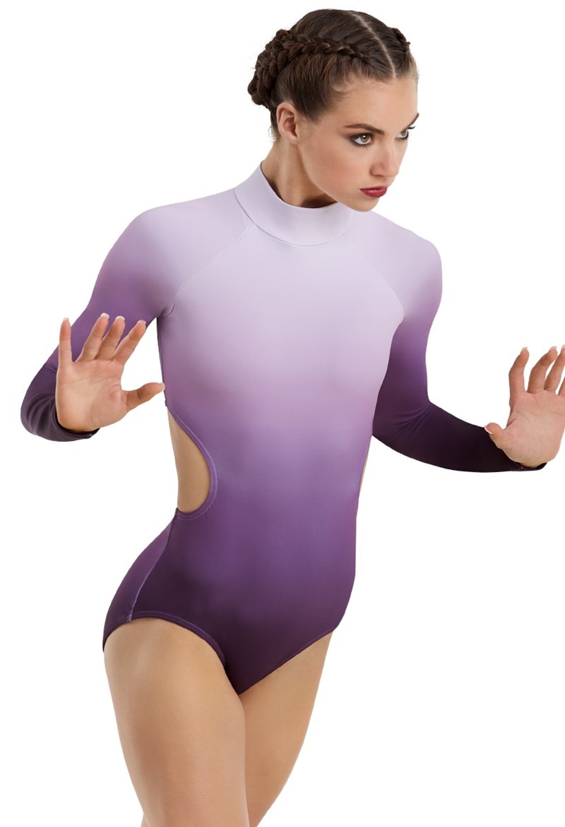 Ombre Printed Cutout Leotard