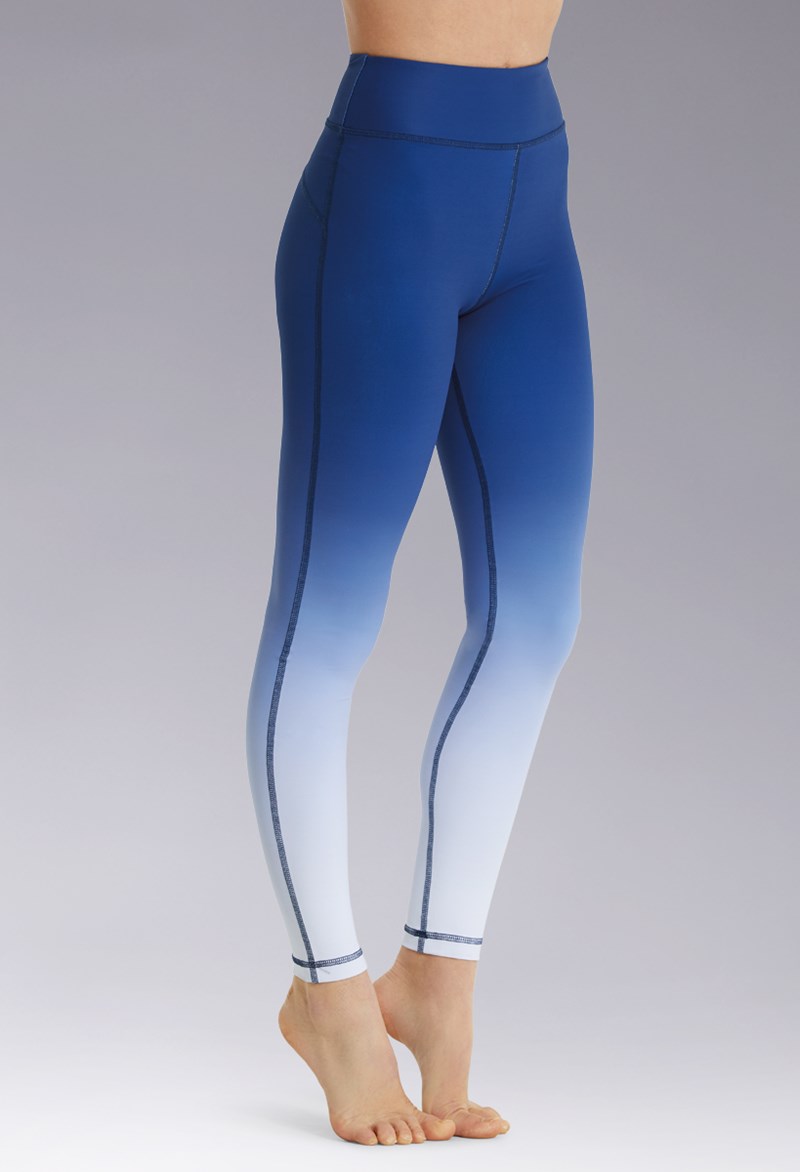 Dance Leggings - Ombre Print Leggings - Navy - Medium Adult - PL11340