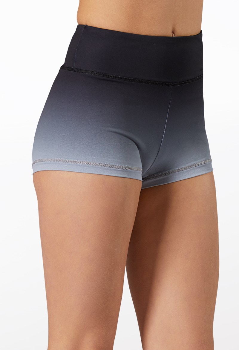 Dance Shorts - Ombre Booty Shorts - Gray - Medium Adult - PL11714