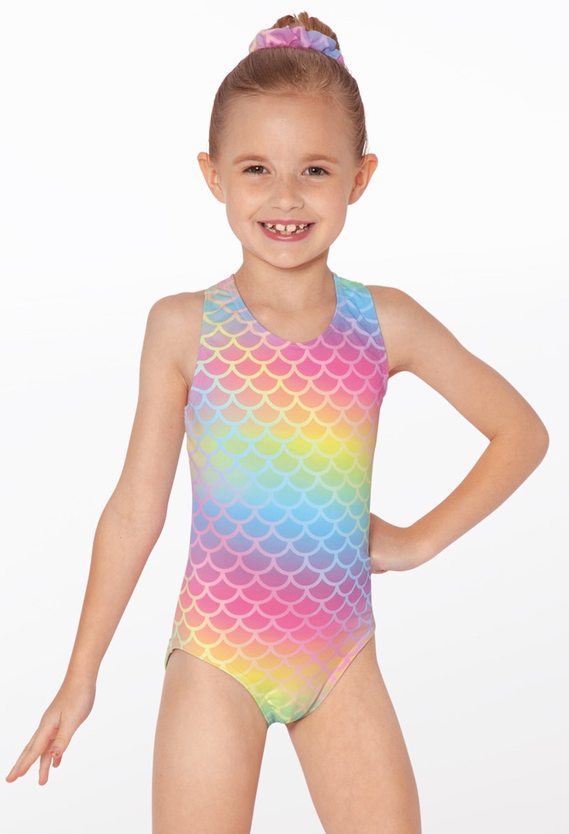 Gymnastic Leotards - Fantasy Prints Leotard - Rainbow - Large Child - PL12305