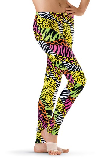 animal print flare leggings