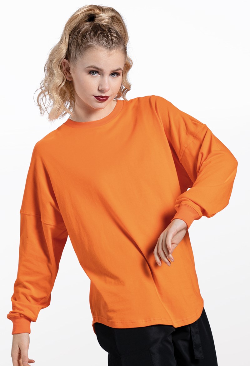 Dance Tops - Long Sleeve Tee - EMBER - Medium Adult - PT12725