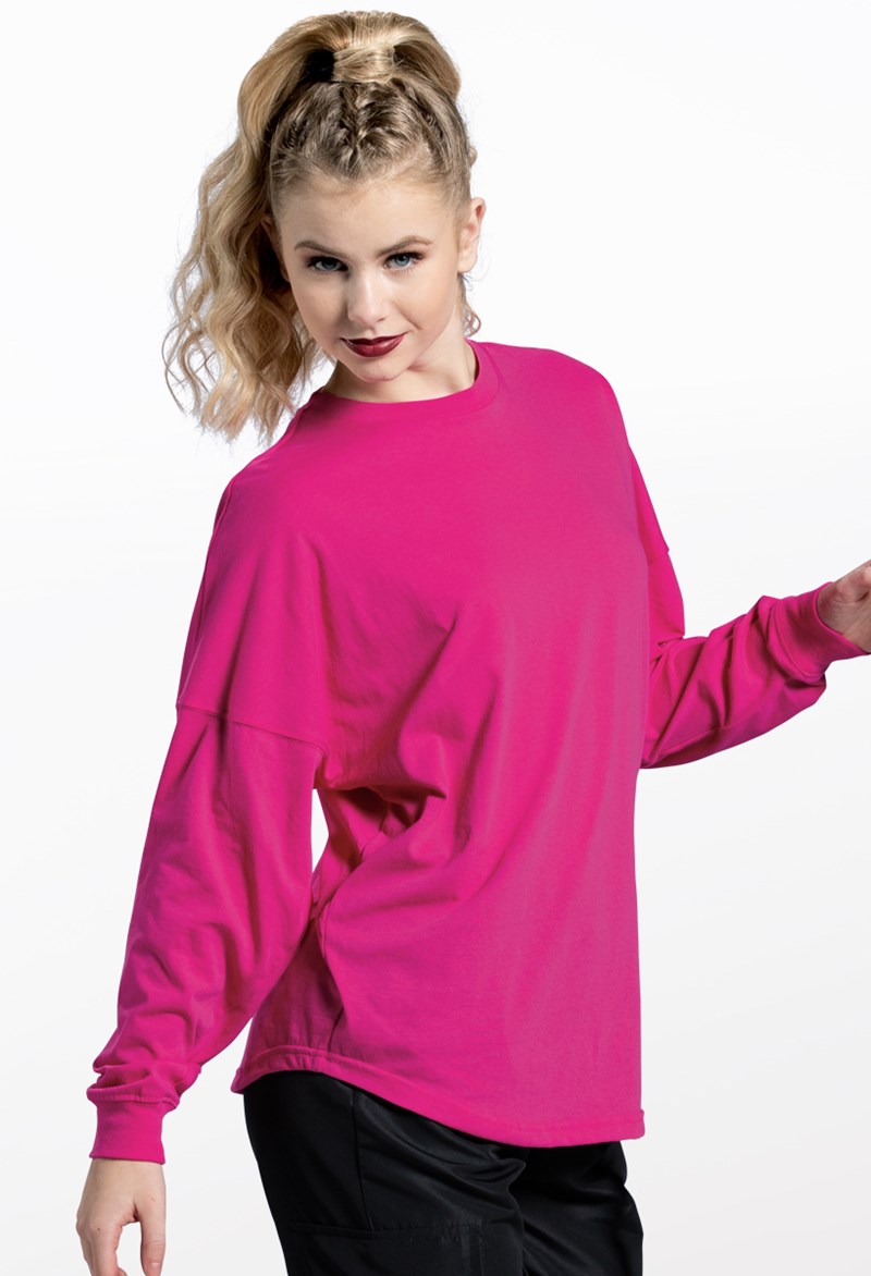 Dance Tops - Long Sleeve Tee - Lipstick - Medium Child - PT12725