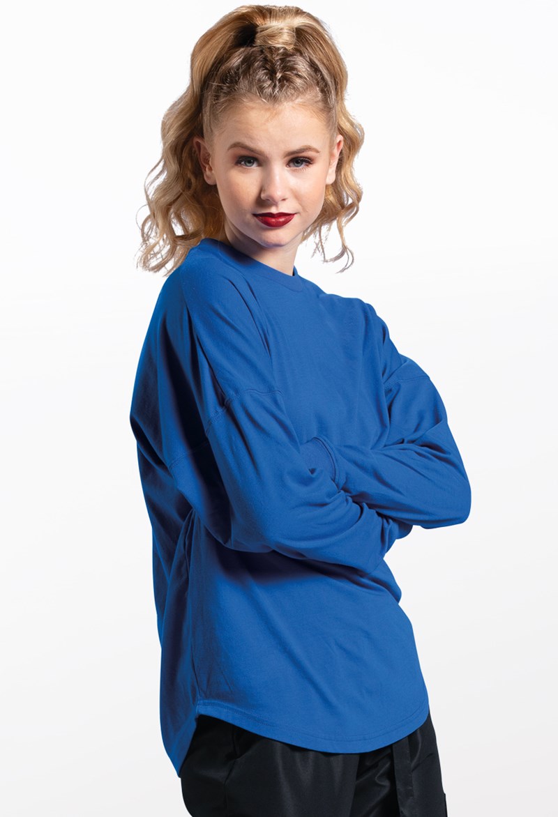 Dance Tops - Long Sleeve Tee - Royal - Small Adult - PT12725