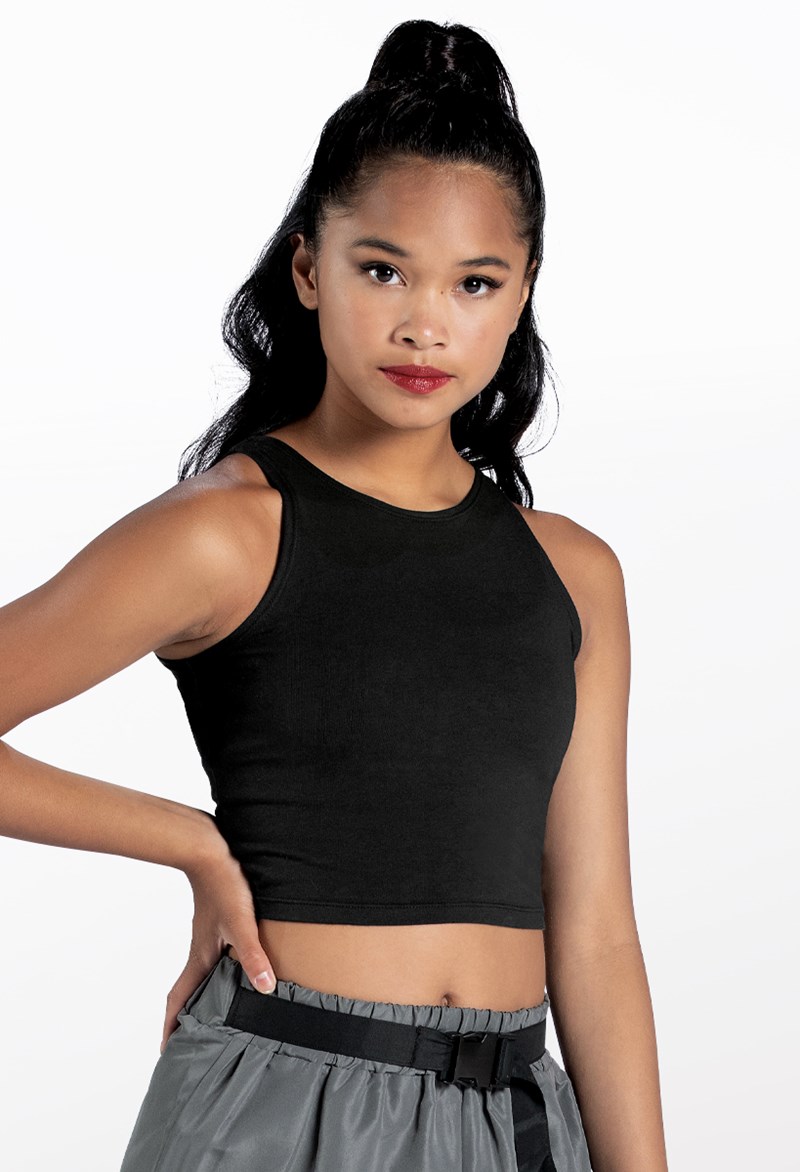 Balera Cotton High Neck Crop Top