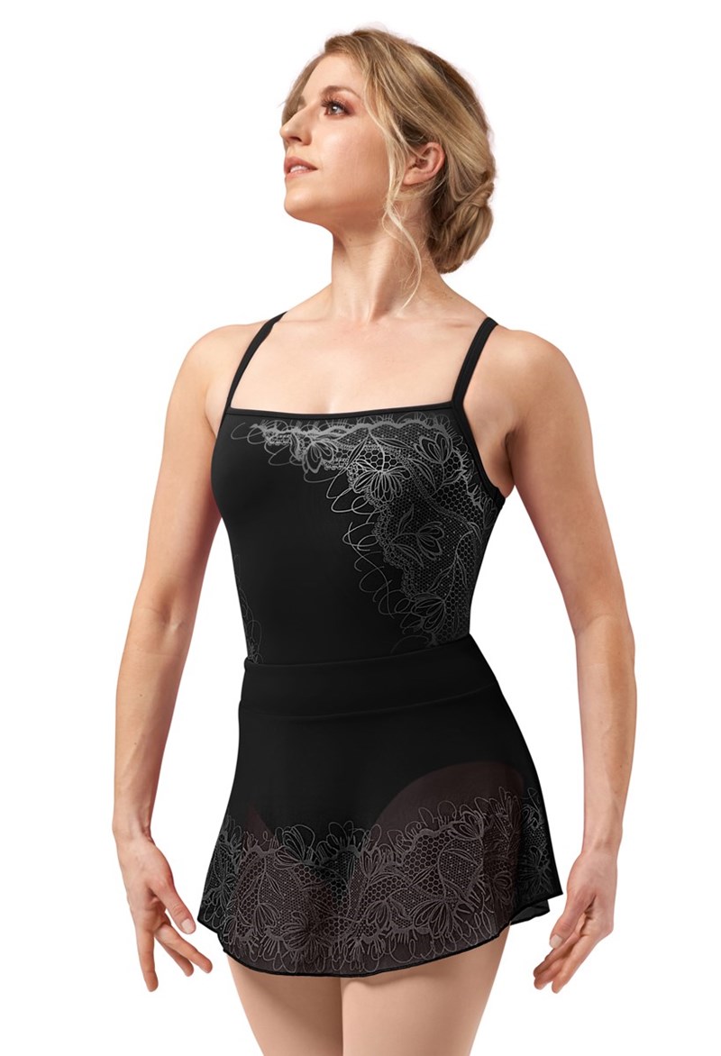 Dance Skirts and Tutus - Bloch Asher Lace Print Skirt - Black - Medium - R4141