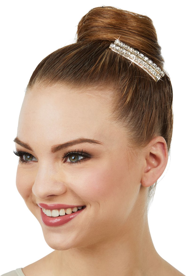 Dance Accessories - Tight-Fit Slide Barrettes - Crystal - NS - RUSB