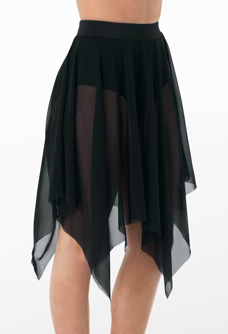 Mesh Handkerchief Hem Skirt