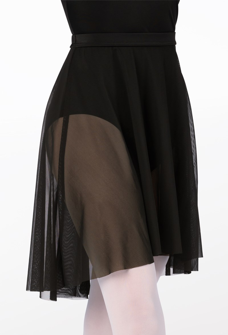 Balera Mesh Circle Skirt - Black - S12073