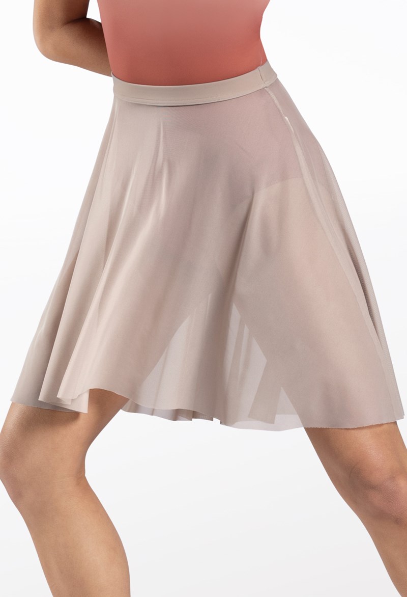 Dance Skirts and Tutus - Mesh Circle Skirt - LATTE - Large Adult - S12073