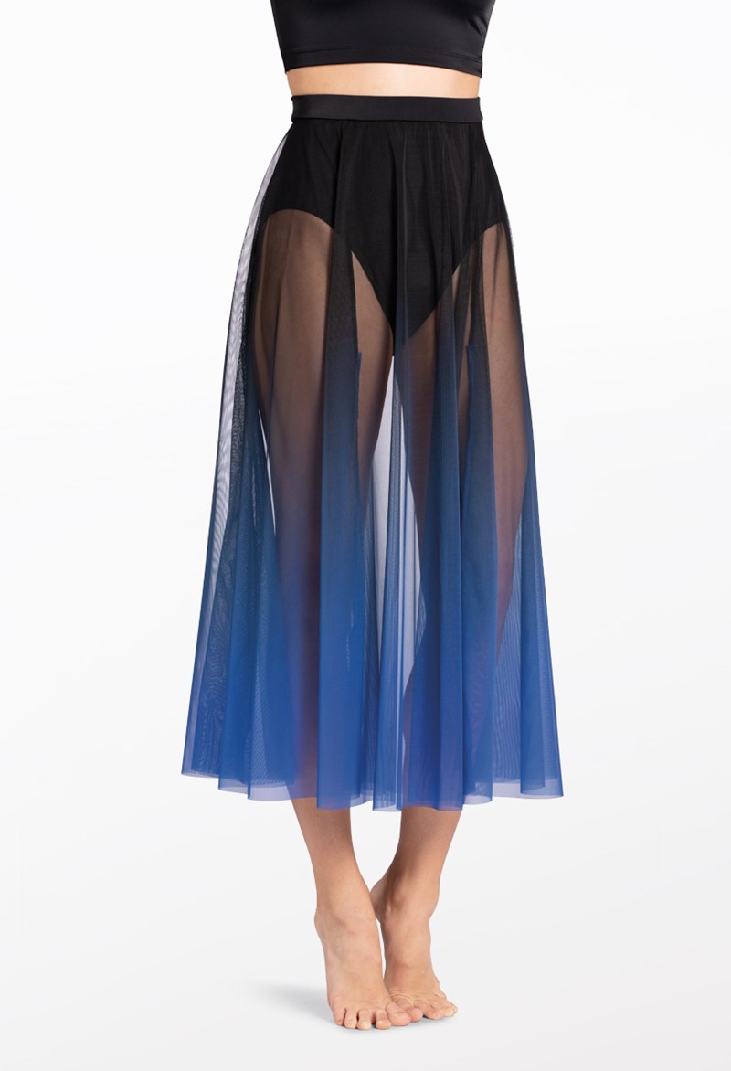 Dance Skirts and Tutus - Ombre Mesh Maxi Skirt - Royal - Large Child - S12372