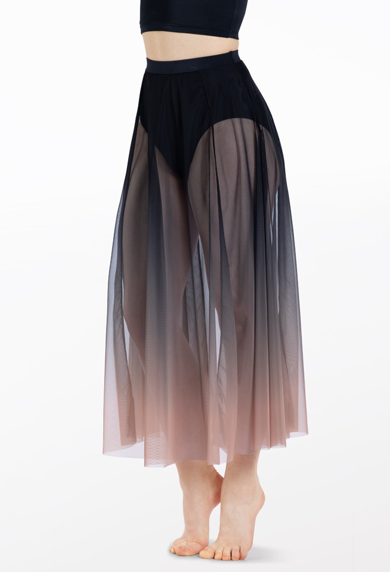 Dance Skirts and Tutus - Ombre Mesh Maxi Skirt - WARM SAND - Medium Adult - S12372