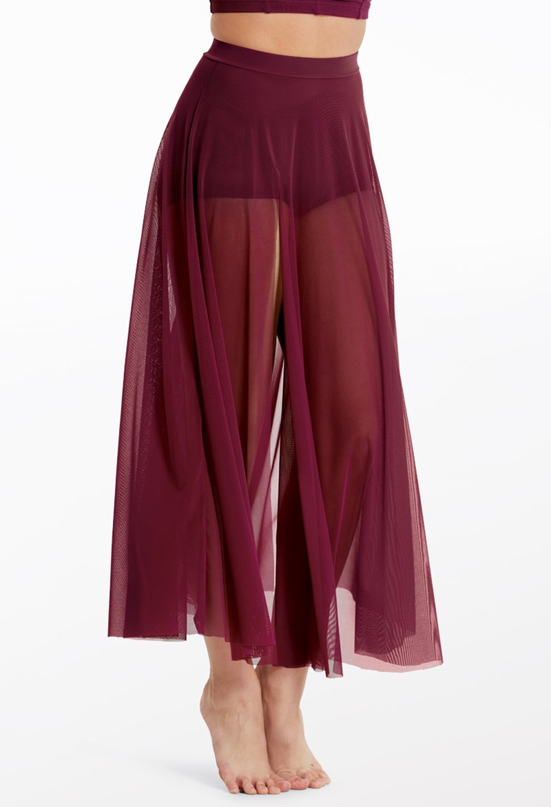 High Waist Mesh Maxi Skirt