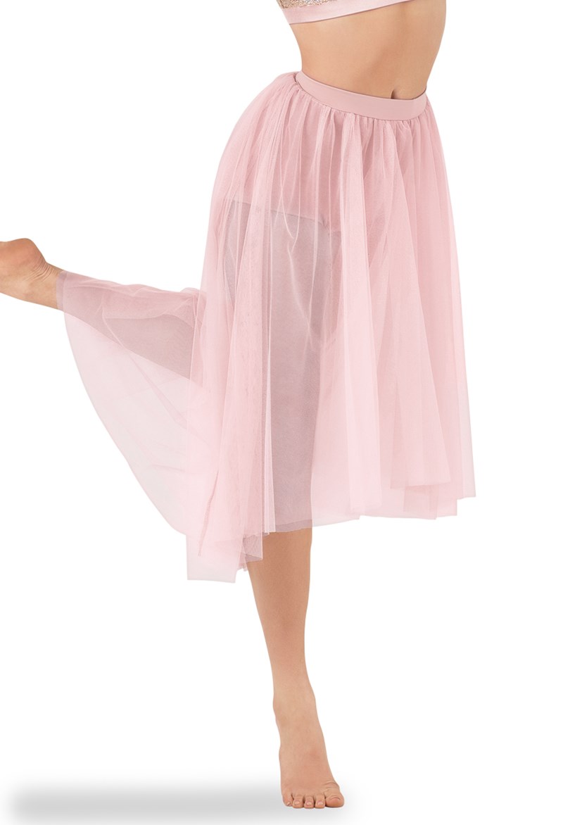 pink high low tulle skirt
