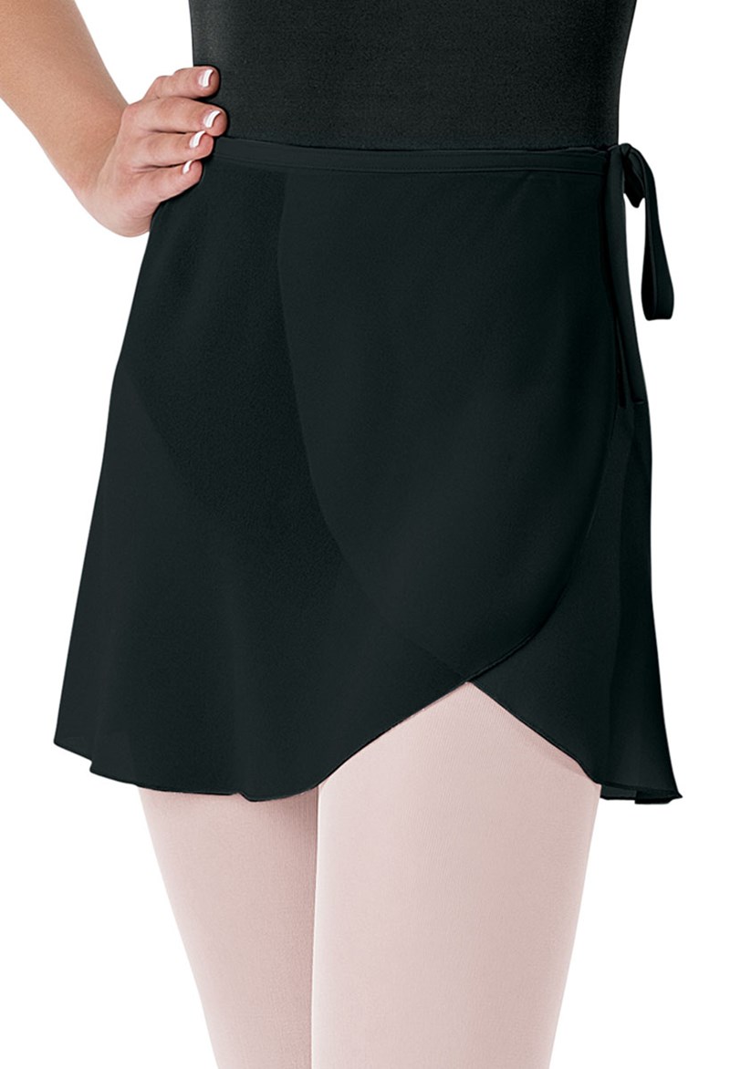 Dance Skirts and Tutus - Georgette Wrap Skirt - Black - Intermediate Child - S9011