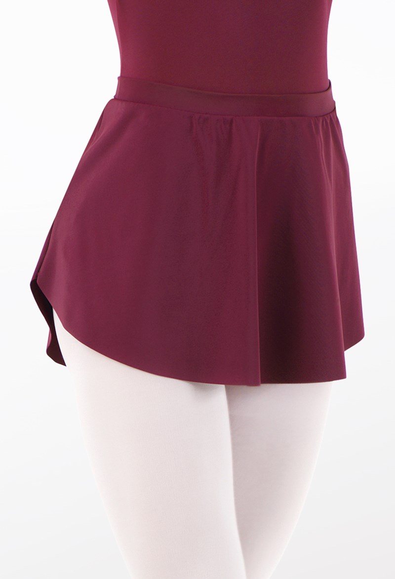 Matte Spandex High-Low Skirt