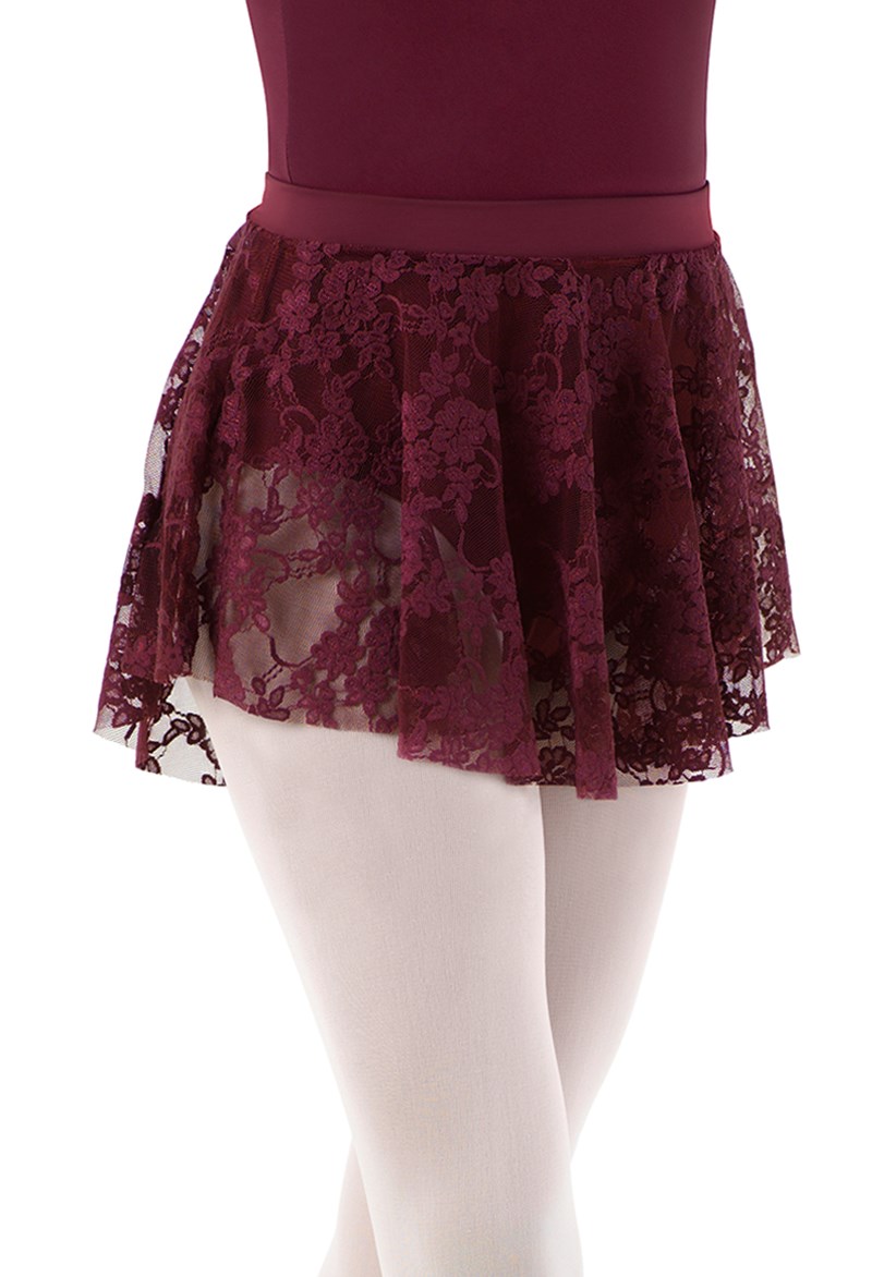 Dipped Hem Lace Skirt