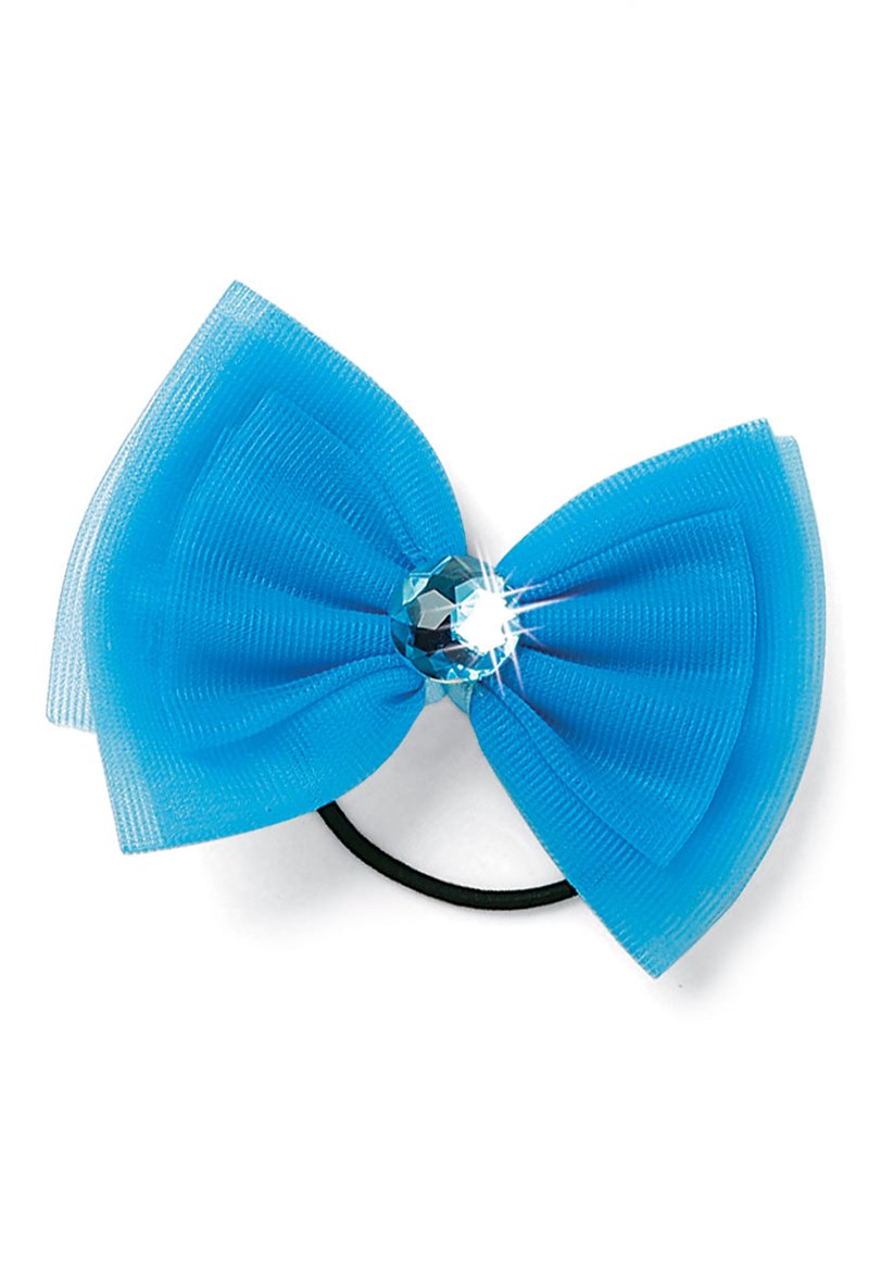 Dance Accessories - Tricot Shoe and Hair Bow - Peacock - OSFA - SA3