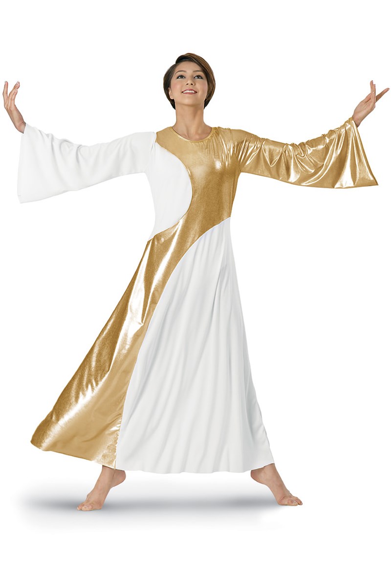 Metallic Inset Worship Dress