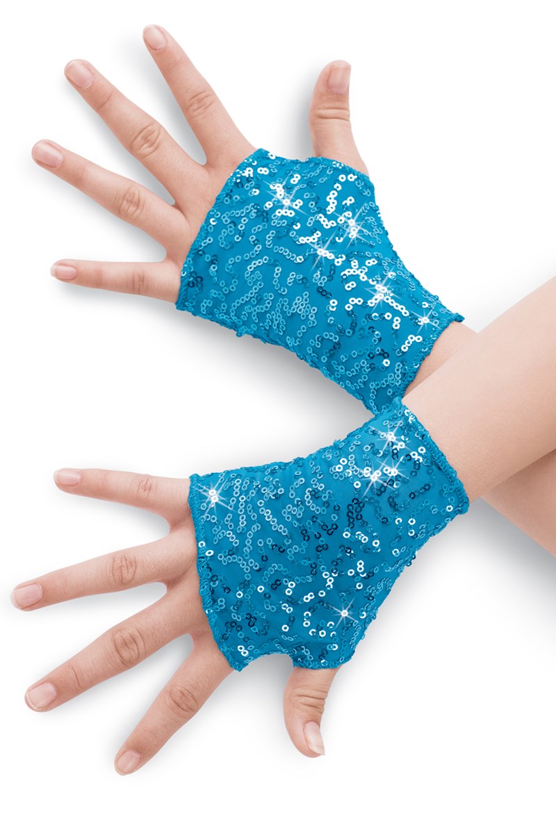 Dance Accessories - Sequin Performance Mitts - Peacock - LCA - SQ3908
