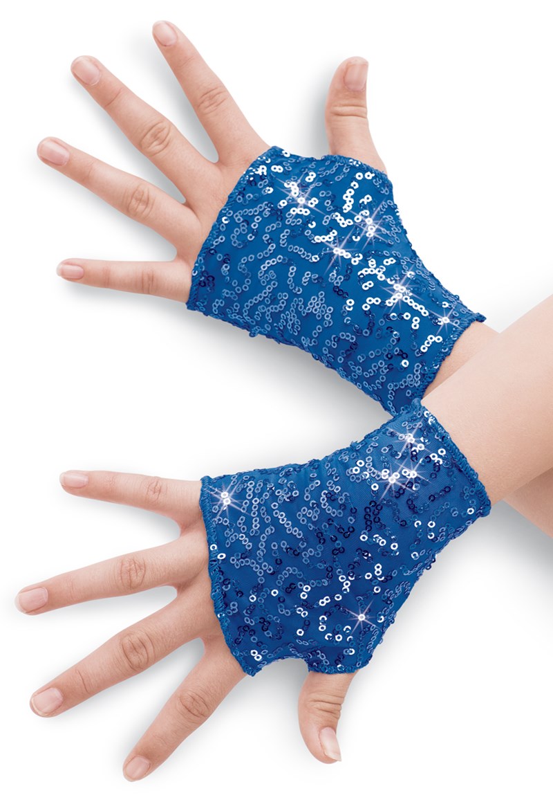 Dance Accessories - Sequin Performance Mitts - Royal - SMC - SQ3908