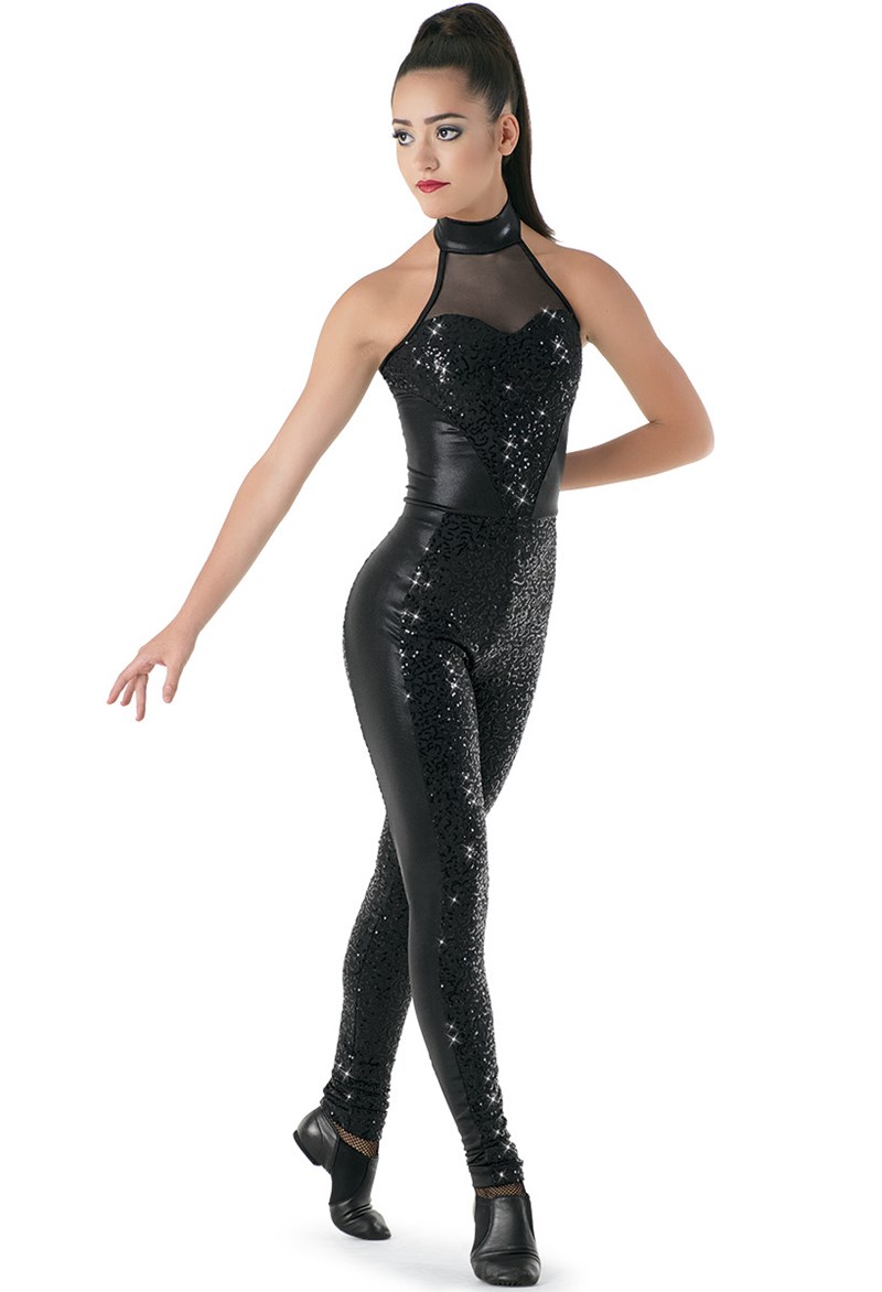 Sequin & Mesh Unitard