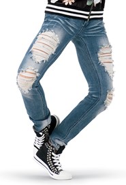 Shredded Denim Jeans