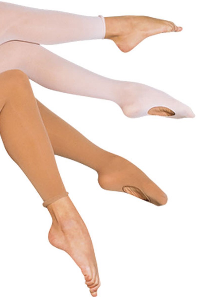 Bloch's Girls' Contoursoft Adapatatoe Convertible Tights