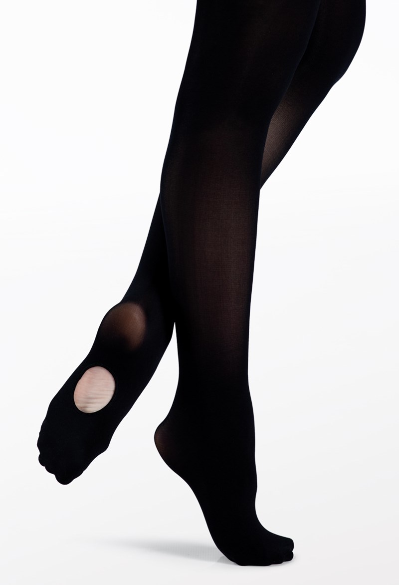 Dance Tights - Convertible Tights - Adult - Black - Small - T90