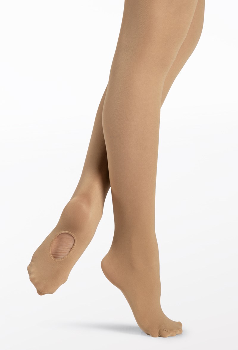 Dance Tights - Convertible Tights - Adult - Caramel - Large - T90