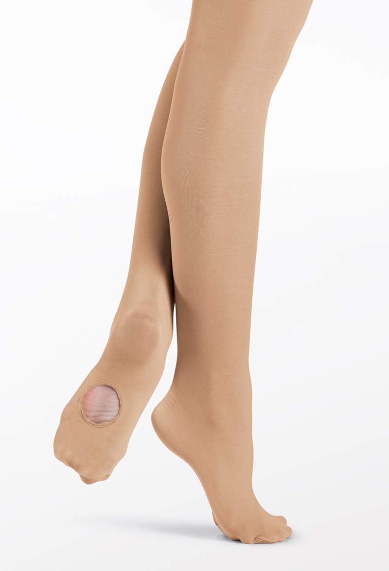 Dance Tights - Convertible Tights - Kids - Lt. Suntan - Large Child - T90C