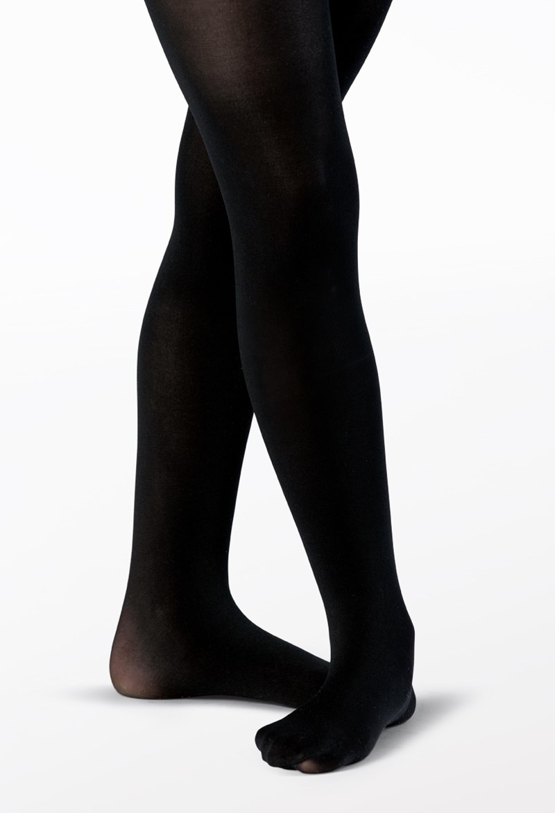 Dance Tights - Footed Tights - Kids - Black - Large Child - T99C