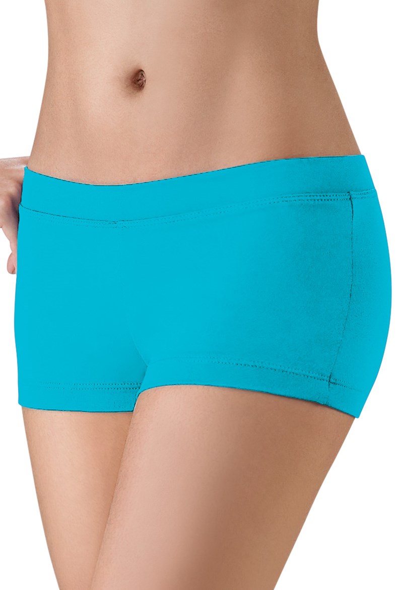 Dance Shorts - Capezio Low Rise Shorts - Turquoise - Small - TB113