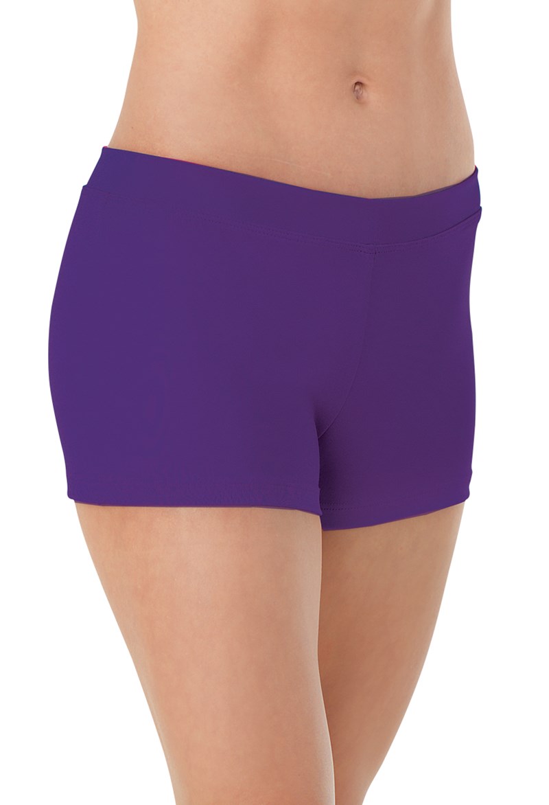 Dance Shorts - Capezio Girls' Low Rise Shorts - Purple - Large - TB113C