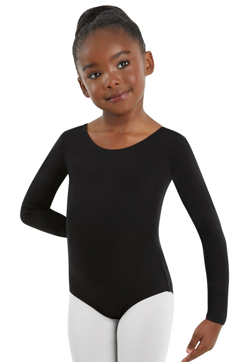 Dance Leotards - Capezio Long Sleeve Leotard - Black - Medium - TB134C