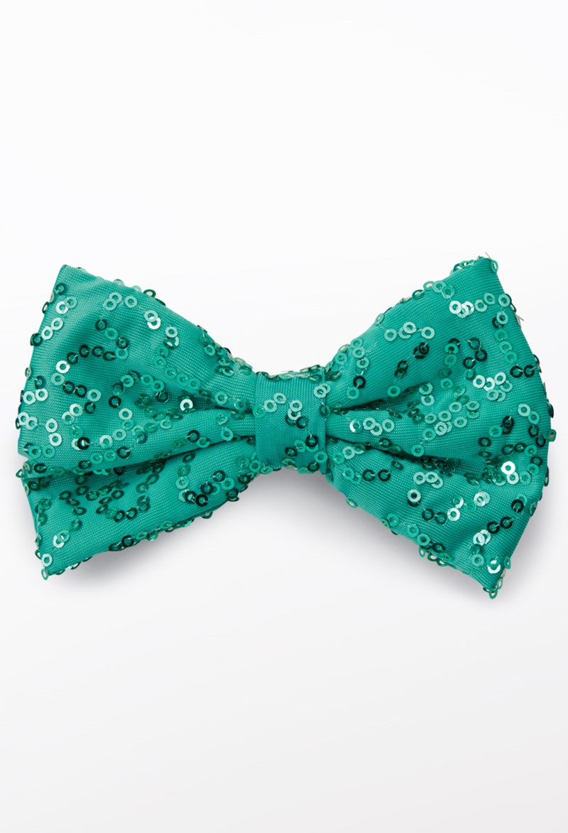 Dance Accessories - Sequin Spandex Bow Tie - Emerald - CHLD - TIE1