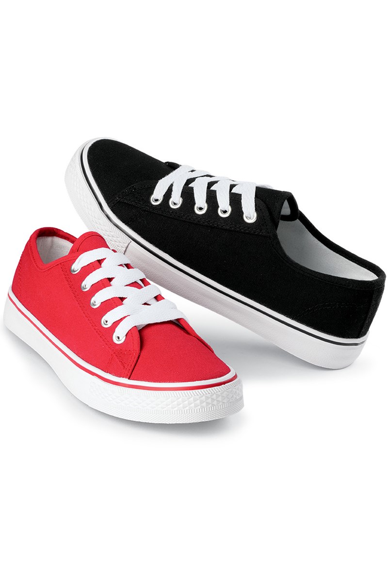 Dance Shoes - Canvas Low-Top Sneakers - Red - 7AM - WL9382