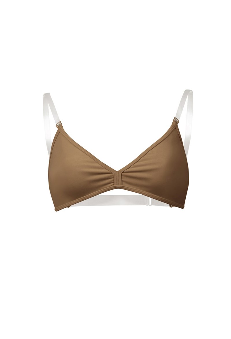 Dance Accessories - Bloch Deva Clear Back Bra - ALMOND - P - Z3357