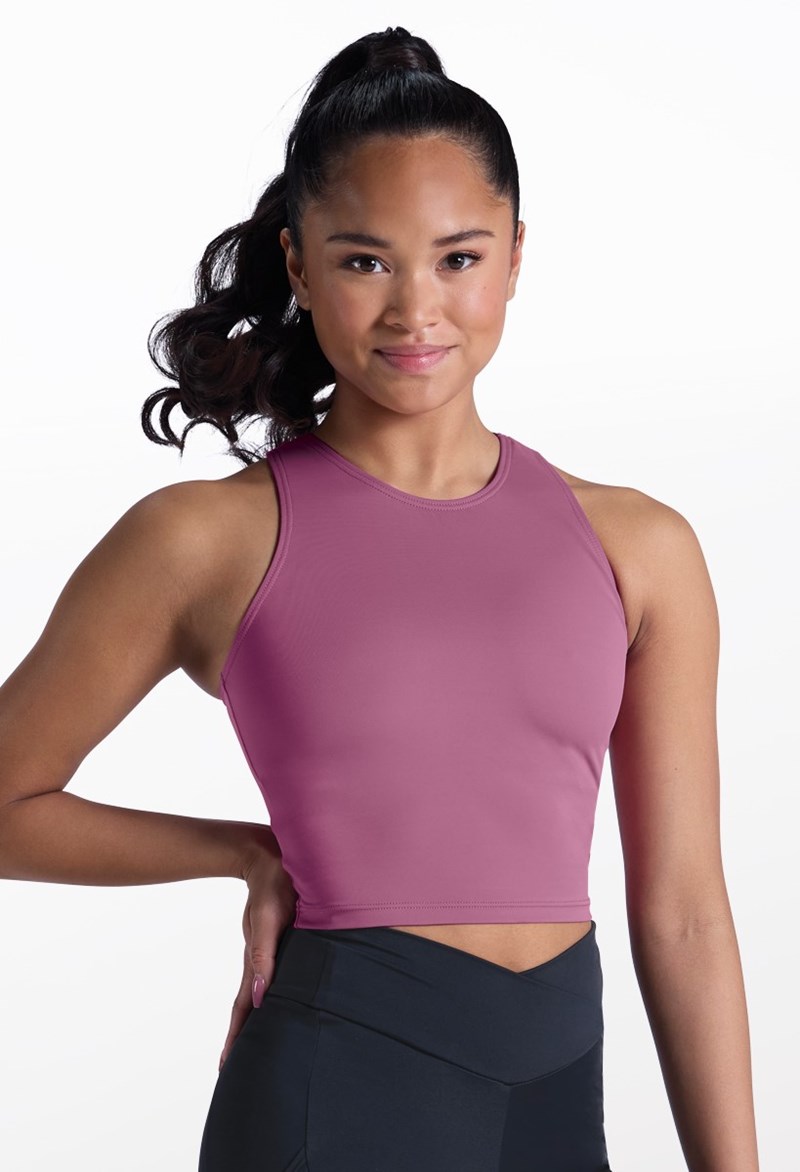 Cropped Racerback Tank - Peony - Intermediate Child - Dance Top 14060