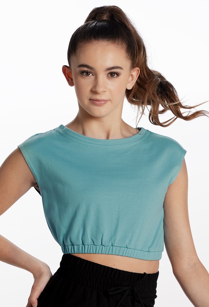 Dance Tops - French Terry Crop Top - SURF - Medium Child - 14608