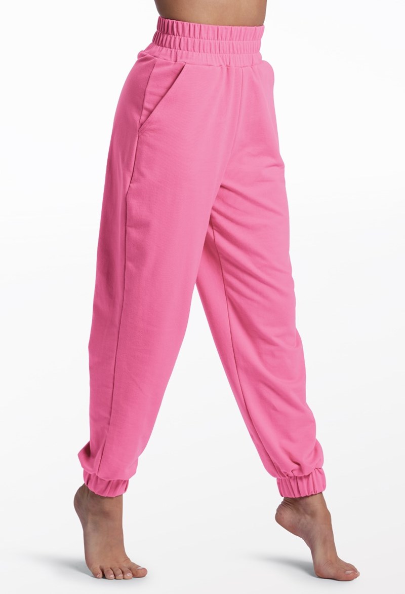 French Terry Pocket Joggers - Bubblegum - Large Adult - Dance Legging 15789