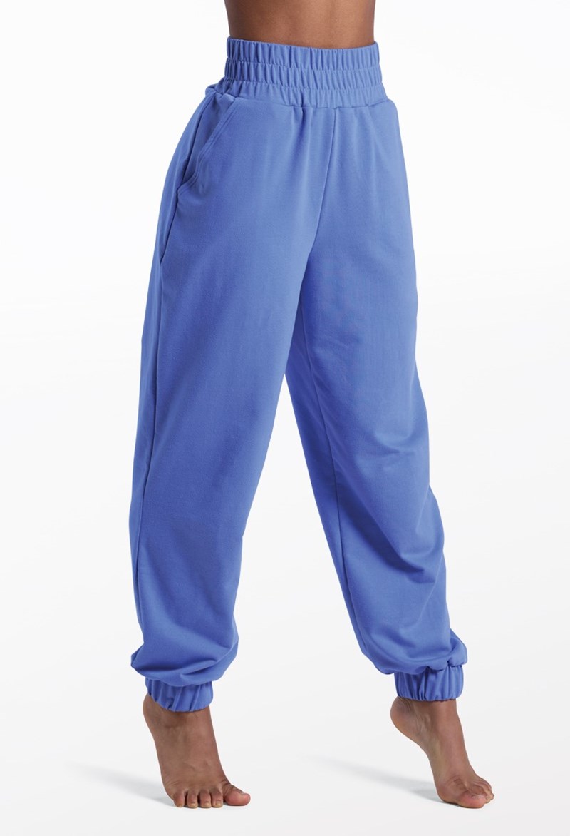 French Terry Pocket Joggers - Periwinkle - Large Child - Dance Legging 15789