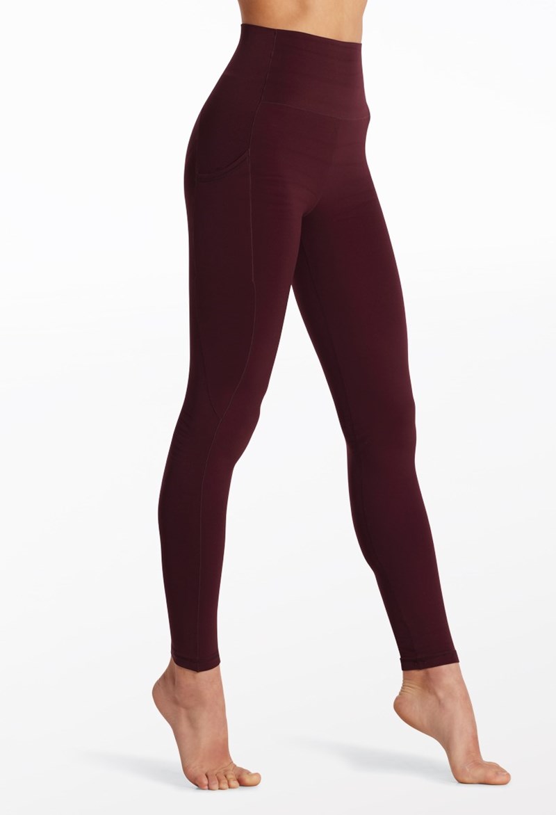 Dance Leggings - FlexTek U-Back Leggings - RAISIN - Extra Small Adult - 17105