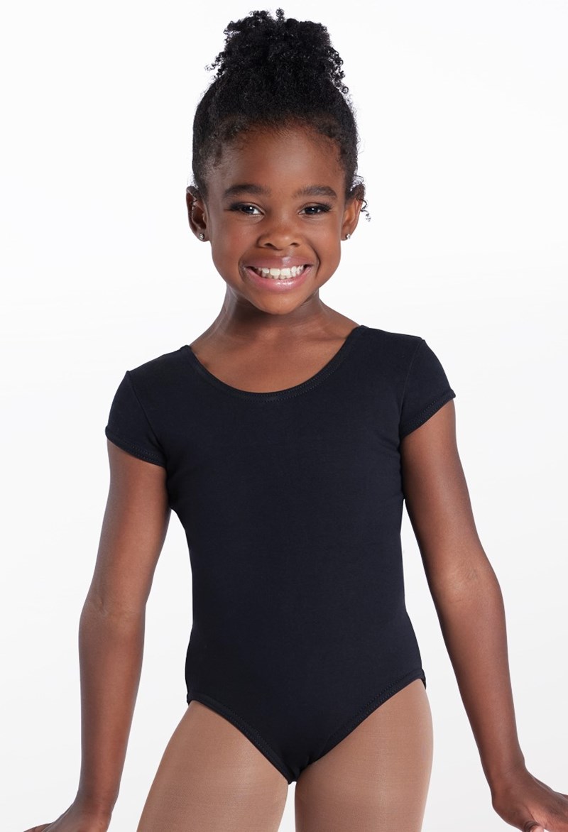 Brynn Bow Back Cotton Dance Leotard - Black - Extra Small Child - 17868