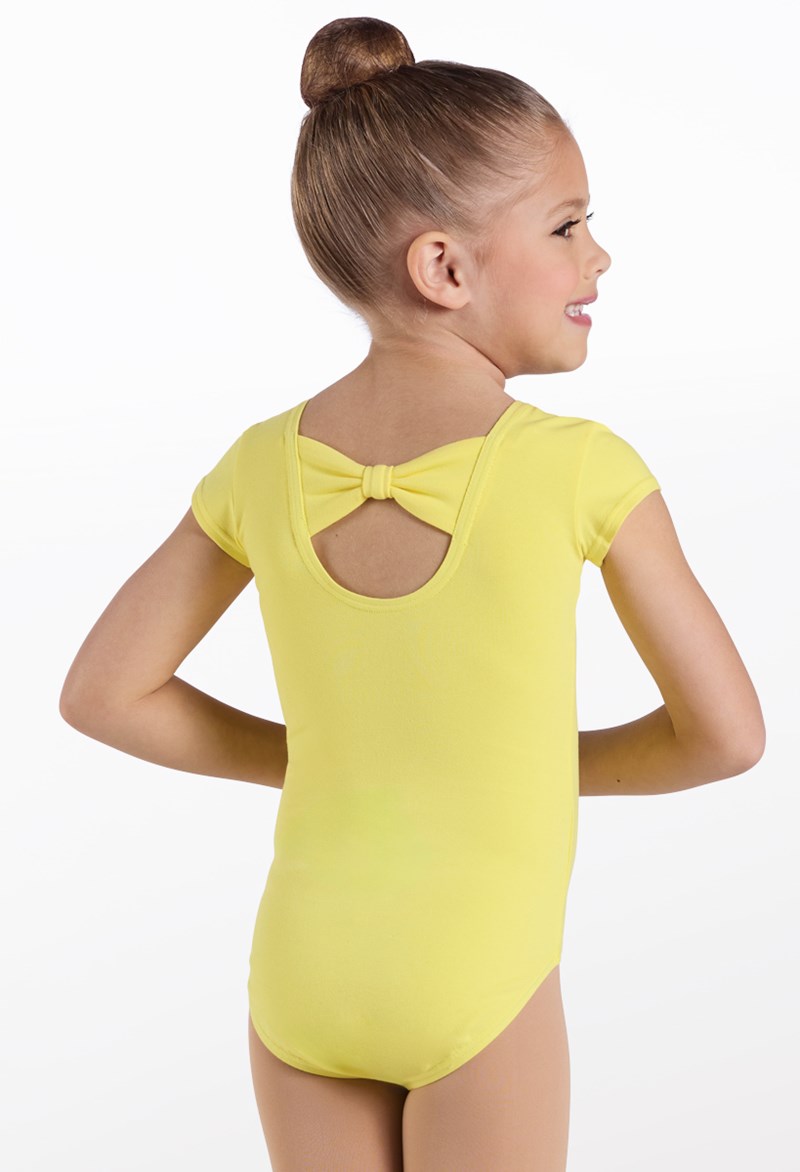 Brynn Bow Back Cotton Dance Leotard - Lemon - Toddler - 17868