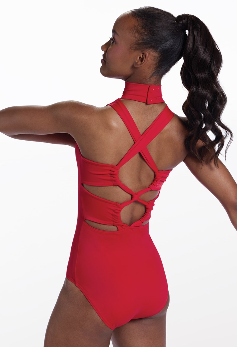 Dance Leotards - Strappy Ruched Back Leotard - Red - Intermediate Child - 17945
