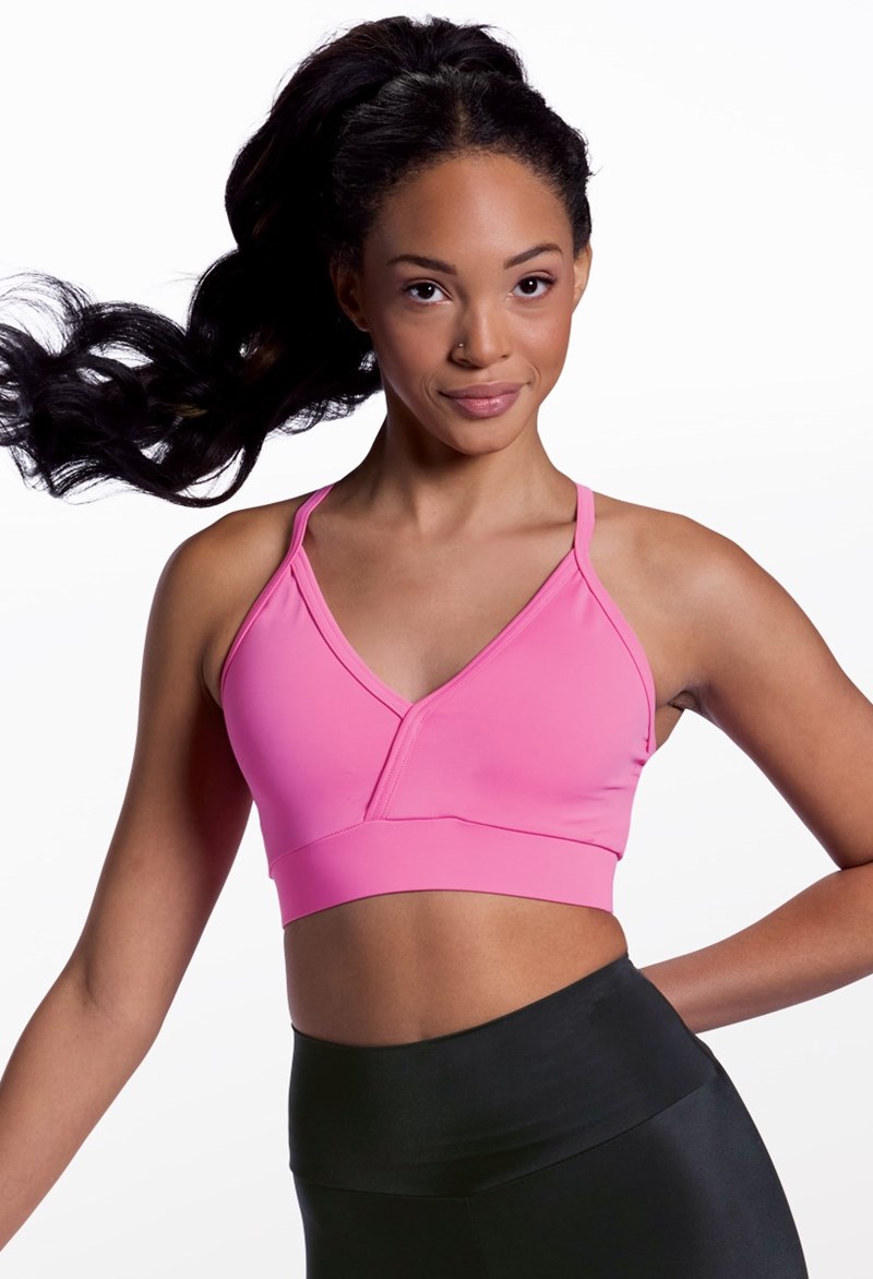 Adjustable Cross-Strap Bra Top - Bubblegum - Extra Small Adult - Dance Top 17946
