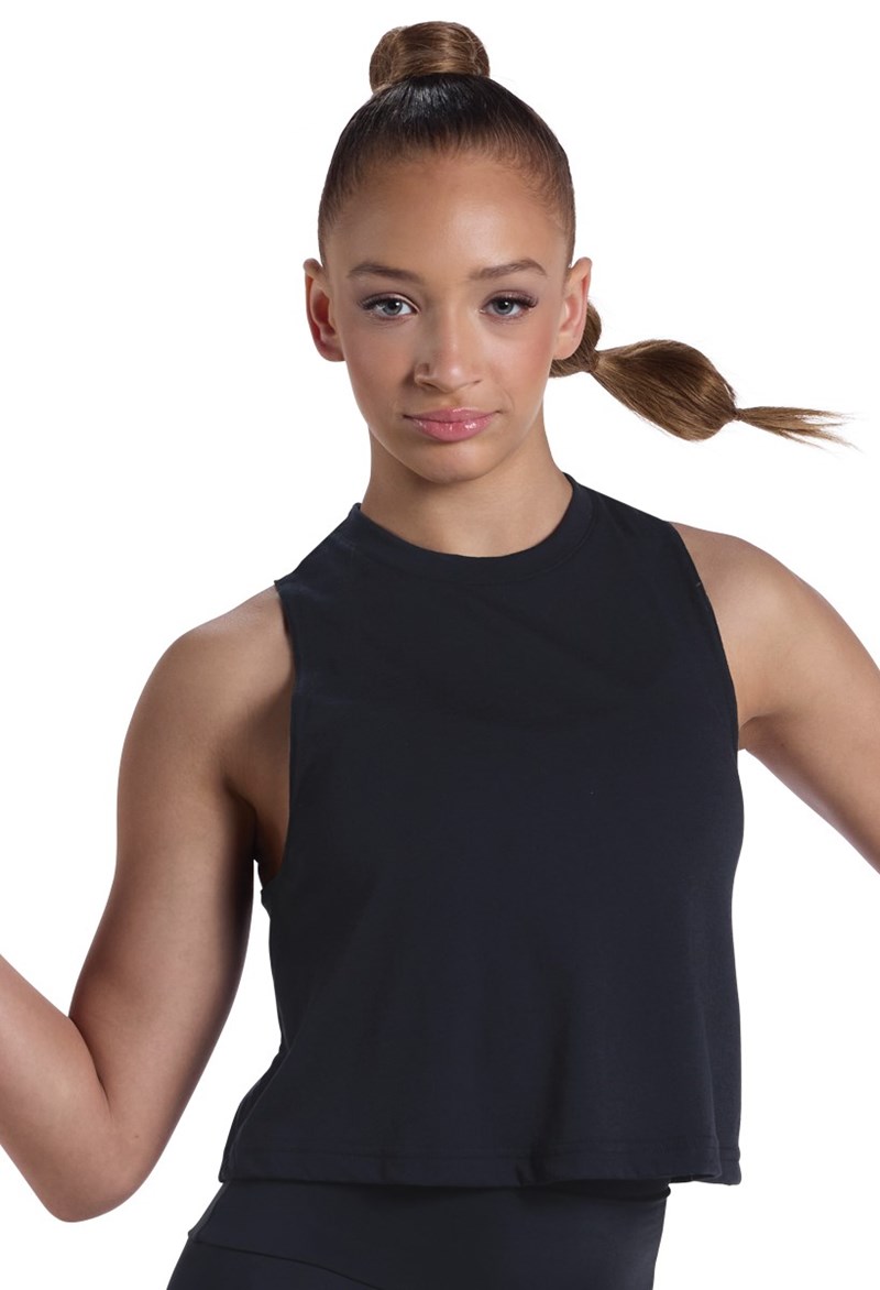 Whisper Soft Racerback Tank - Black - Small Adult - Dance Top 17970