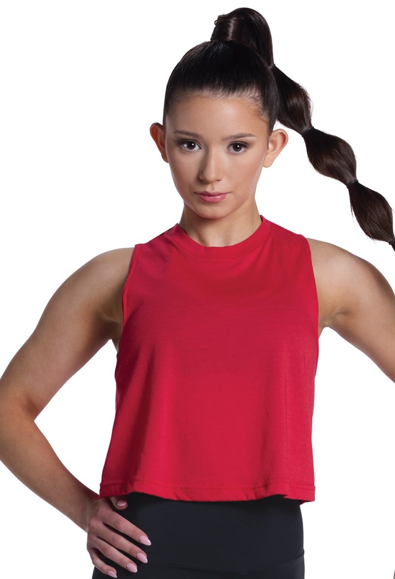 Whisper Soft Racerback Tank - Red - Intermediate Child - Dance Top 17970